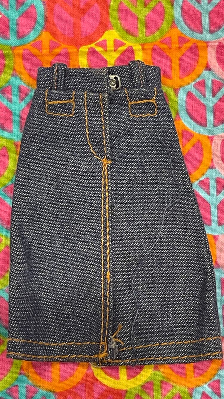 Mattel Barbie Doll Blue Denim Skirt